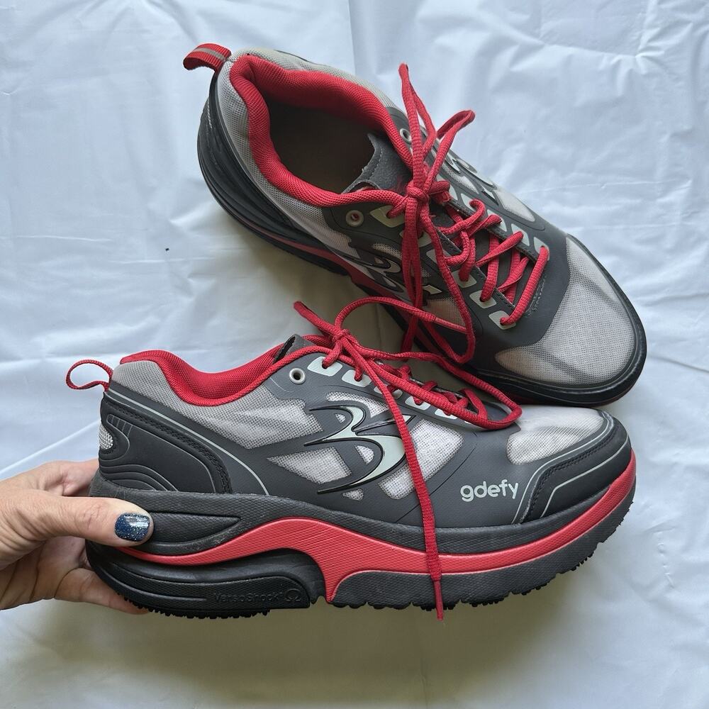 GDefy Gravity Defyer Athletic Sneakers Men's Size 11 Red Grey
